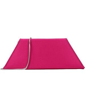 AMINA MUADDI Pochette Satin Fuchsia/Raspberry - Pink