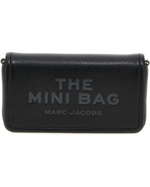 Marc Jacobs 'the Leather Mini Bag' Crossbody Tas - Zwart