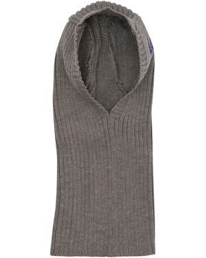 Needles Cagoule en laine mérinos Aiguilles - Gris