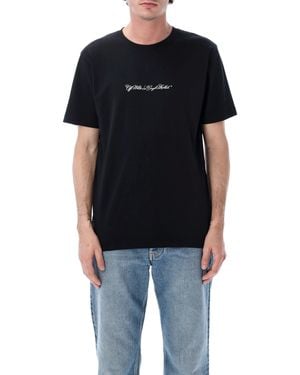 Off-White c/o Virgil Abloh Script Arrow Cotton T-Shirt - Black