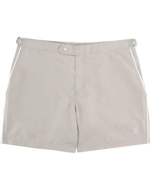 Brunello Cucinelli Logo Swimwear - White