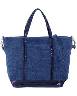 Vanessa Bruno Cabas S Käuferintasche Leinenblau