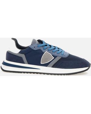 Philippe Model Tropez Tylu W019 Blaue Nylon-Sneaker