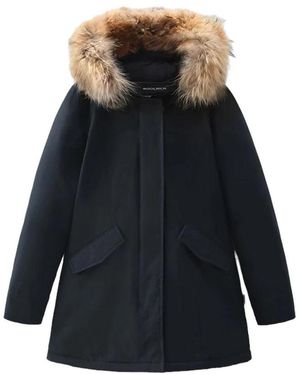 Woolrich Arctic Waschbärparka - Blau