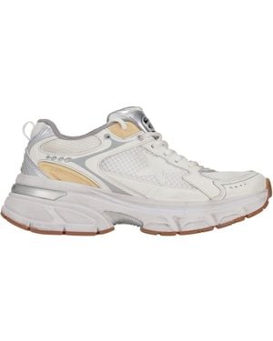 Golden Goose Lightstar Ledernetz und Wildleder-Obermaterial Tpu Star Net Ferse und Sporen - Weiß