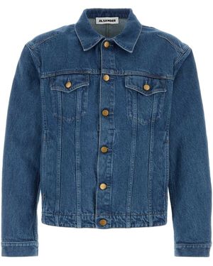 Jil Sander Workwear Denim Jacket in Blue | Lyst