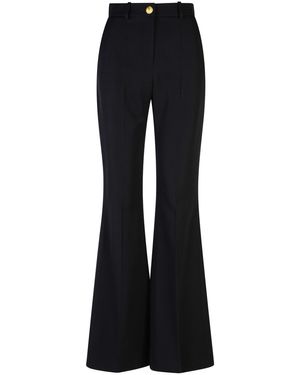 Balmain Pantaloni Di Miscela Di Cotone - Blu
