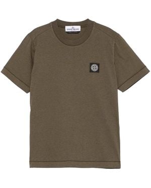 Stone Island T Shirt With Logo - Green