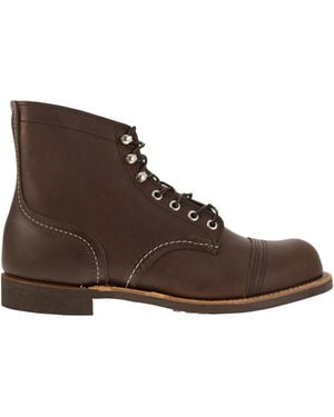 Red Wing Roter Flügel Iron Ranger Bernsteinschnüre Stiefel - Braun