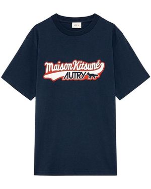 Autry X Maison Kitsune T-shirt graphique - Bleu