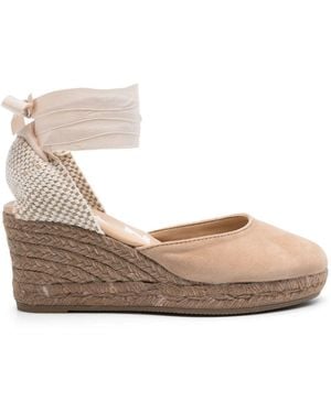 Manebí Hamptons 75mm Wedge Espadrilles - Natural