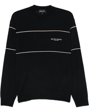 Emporio Armani Wool Crewneck Jumper - Black