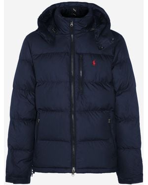 Polo Ralph Lauren Gorham Nylon Down Jacket With Logo - Blue