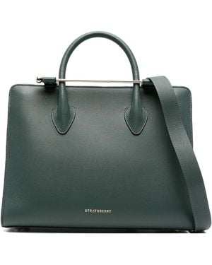 Strathberry Midi Tote (Re) Leather Bottle - Green