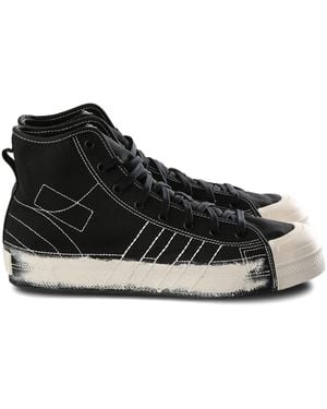 Y-3 Nizza hohe schwarze Turnschuhe