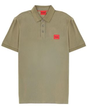 HUGO Polo With Logo Patch - Green