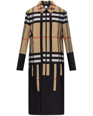 Burberry Sliced Check Midimantel - Schwarz
