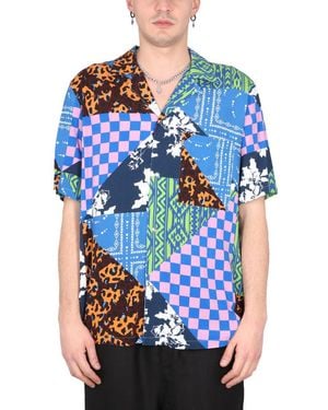 Marcelo Burlon Hawaii Mix & Match Shirt - Blue