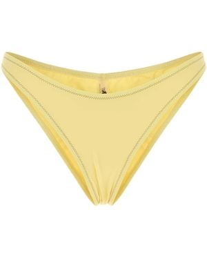 Reina Olga Pastel Stretch Nylon Brigitte Bikini Bottom - Yellow