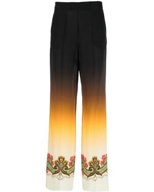 Etro Printed Trousers - Black