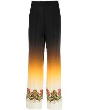 Etro Printed Trousers - Black
