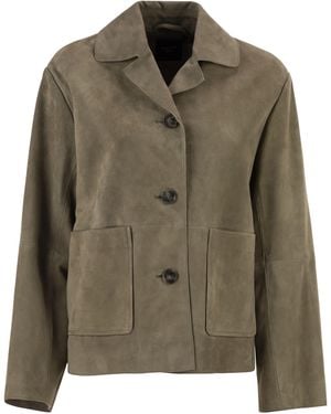 Weekend by Maxmara Wkdpalchi Suede Crop Jacket - Green