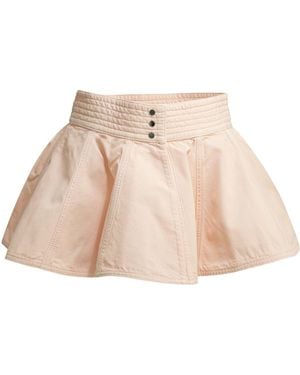Alaïa Alaïa Peplum Mini Skirt - Natural