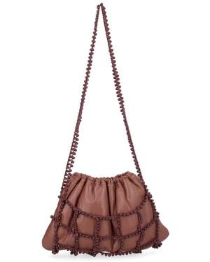 Alysi Bag With Pearls - Brown