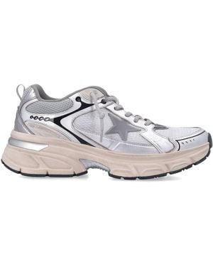 Golden Goose Lightstar Metallic Trainers - White