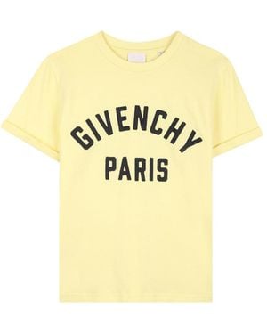 Givenchy T Shirts Con Stampa Logo - Yellow