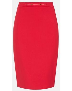 Elisabetta Franchi Skirt With Jewel Detail - Red