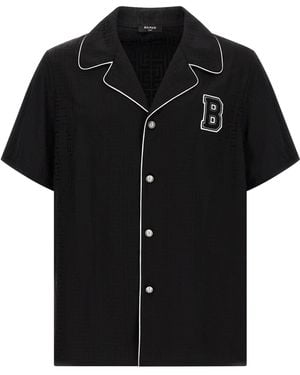 Balmain ' Varsity' Shirt - Zwart