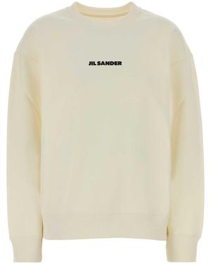 Jil Sander Ivory Cotton Sweatshirt - White