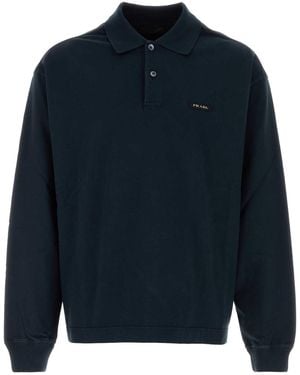 Prada Cotton Polo Shirt - Blue