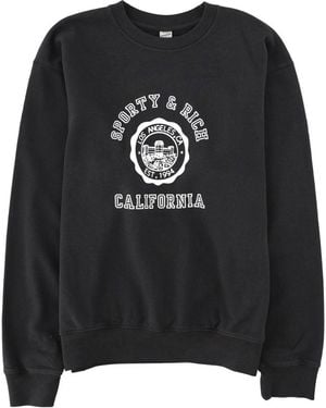 SPORTY&RICH Felpa California Con Logo - Black