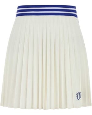 Bode Piquet Court Mini Skirt - Blue