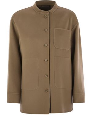 Max Mara Costanza Wool Shirt Jacket - Brown