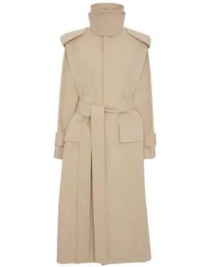 Victoria Beckham Philippa Trenchcoat Met Ceintuur - Naturel
