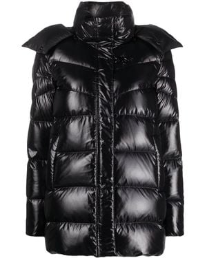 Fay Padded Down Hooded Jacket - Black