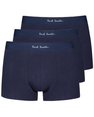 Paul Smith 3-Pack Of Boxer Shorts Organic Cotton Underwear - Blue