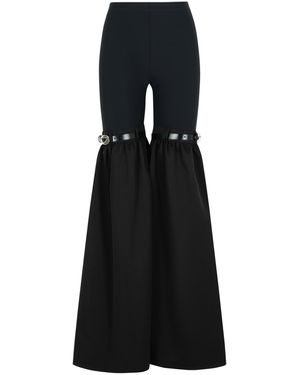 Coperni Flare 'schwarzer Polyamid -Mischhosen