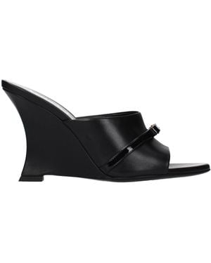 Versace Wedges Leather - Black