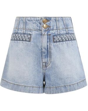 Zimmermann Indra Denim Shorts - Blue
