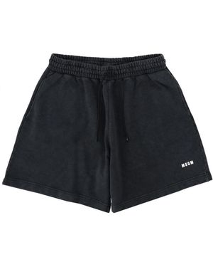 MSGM Cotton Shorts - Black