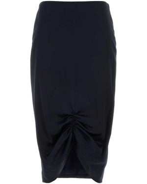 Valentino Garavani Midnight Stretch Crepe Skirt - Blue
