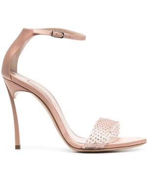 Casadei 100 Mm Blade Twenties Satijnen Pumps - Roze