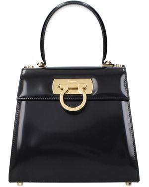 Ferragamo Handbags For With Leather - Black