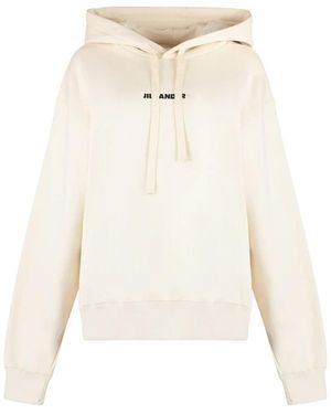 Jil Sander Katoenen Sweatshirt Met Capuchon - Wit