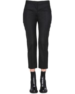 McQueen Cropped Straight Pants - Black
