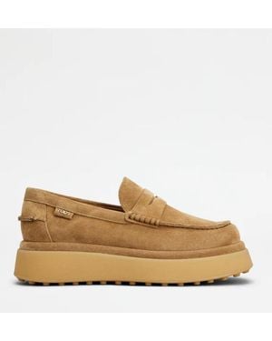 Tod's Wildleder-Loafer - Natur